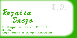 rozalia daczo business card